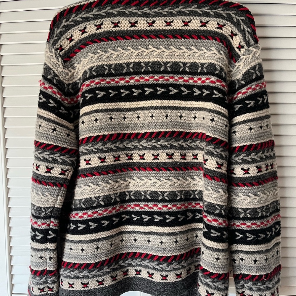 A Talbots Multicolor Patterned Cardigan - Picture 2 of 6